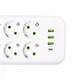 Мережевий фільтр подовжувач 8 розеток 4.7 м 3 USB 1 Type-C 2500 Вт чорний F20U - зображення 3