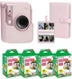 Набор Fujifilm INSTAX MINI EVO Hybrid Light Pink розовая фотокамера мгновенной печати / картриджи 40 фото / чехол розовый / фотоальбом 108 фото / подарочная упаковка - изображение 1