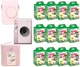 Набор Fujifilm INSTAX MINI EVO Hybrid Light Pink розовая фотокамера мгновенной печати / картриджи 120 фото / чехол розовый / фотоальбом 64 фото / подарочная упаковка - изображение 1
