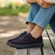 Кеды женские мокасины MYZ К-005 PURPLE весна лето осень из натуральной замши на платформе. Размер 40 - изображение 9