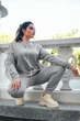 Жіночий костюм plus size з тринитки (кофта+штани) Seventeen 2XL Сірий (2000000153865) - изображение 2