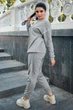 Жіночий костюм plus size з тринитки (кофта+штани) Seventeen 2XL Сірий (2000000153865) - изображение 4