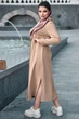 Жіноча сукня plus size з тринитки з люрексом з капюшоном Seventeen 2XL Капучино (2000000154268) - зображення 5