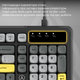 Клавиатура Ajazz AF98 USB UA Black/Grey/Yellow (AF98-BGY) - изображение 7