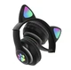 Наушники с ушками Bluetooth Cat Ear VZV-23M черные подсветка ушек и лапок - изображение 2