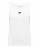 Женская майка в рубчик с металическим лого PRADA Logo Slim Tank Top Размер M Белый - изображение 1