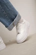 Женские кеды PARADIZE SHOES белого цвета из натуральной кожи на высокой подошве 36 размер (стелька 23,4 см) - изображение 6