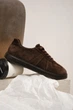 Жіночі кеди PARADIZE SHOES темно-коричневого кольору з натуральної замші 36 розмір (устілка 24 см) - зображення 4