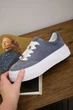 Женские кеды PARADIZE SHOES голубого цвета из натуральной замши на высокой белой подошве 39 размер (стелька 25,5 см) - изображение 2