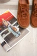Женские кеды PARADIZE SHOES рыжего цвета из натуральной замши на высокой подошве 40 размер (стелька 26,6 см) - изображение 6