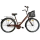 Велосипед SPARK CITY LIRA (колеса - 26", стальная рама - 17") с корзиной коричневый - изображение 1