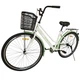 Велосипед SPARK CITY MIRA (колеса - 28", стальная рама - 18") с корзиной белый с зеленым - изображение 2