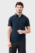 Футболка-поло AVECS синя із трикотажу Double Face 2XL - зображення 1