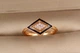 Кільце Xuping Jewelry Ромб з чорнінням р 19 золотисте - зображення 1