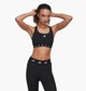 Спортивний жіночий топ Powerreact Training Medium-Support Techfit Bra для фітнесу та занять спортом чорного кольору Розімір XS - зображення 5