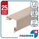 Планка сайдинга ПВХ FaSiding наружный угол Standard/BlockHouse Какао 3.05 м - изображение 1
