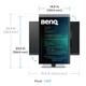 24.1" 16:10 IPS РК монітор, 2560х1600, 60 Гц, 5 мс (GtG), 95% P3, 1xHDMI 2.0/1xDP 1.4/1xUSB C (PD до RD240Q DARK GREY BENQ (9H.LLXLA.TBE) - изображение 10