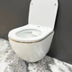 Подвесной унитаз VBI VULCANO WHITE GOLD EDGE - изображение 3