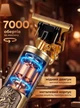 Тример для бороди професійний чоловічий OnePro, акумуляторний, універсальний, 6 насадок, бездротовий, для догляду за бородою та стрижки волосся, моделювання вусів, золотий 73858 - зображення 6