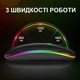 Бездротова акумуляторна RGB мишка беспроводная Black, Bluetooth 5.1 WiFi 2.4 DPI 800/1200/1600, перезаряджається - зображення 4