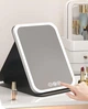 Зеркало для макияжа Lighted makeup mirror с LED подсветкой, складное, сенсорное управление, Type-C, с регулировкой яркости - изображение 1