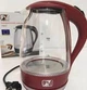 Электрический дисковый стеклянный чайник Promotec PM-810 электрический чайник красный/бордовый - изображение 4
