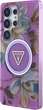 Etui Guess Glitter Flowers Triangle Buttons MagSafe do Samsung Galaxy S25 Ultra Purple (GUHMS25LHFLPEDU) - obraz 2