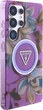 Etui Guess Glitter Flowers Triangle Buttons MagSafe do Samsung Galaxy S25 Ultra Purple (GUHMS25LHFLPEDU) - obraz 4