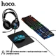 Набір Gaming Combo HOCO Handsome luminous keyboard mouse headset set DI86 (UA/EN/ua Layouts) Black - зображення 4