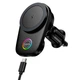 Автомобільний тримач із бездротовою зарядкою Hoco HW36 electric rotating magnetic wireless 15W Black - изображение 1