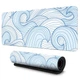 Игровой Коврик для Мыши 900x400x4мм (XXL) Дизайн Sea Waves. Гладкая Поверхность, Прорезиненный. Толщина 4 мм - изображение 1