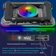 Охлаждающая подставка для ноутбука MOOJAY C51 RGB с турбовентилятором, подставка для ноутбука 14-19 дюймов, кулер для ноутбука - изображение 4