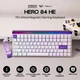 Магнітна ігрова клавіатур AULA HERO 84 HE White-purple - зображення 2