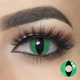 Линзы цветные без диоптрий зелёные Cat eyes - изображение 2
