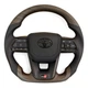 Анатомічне кермо з подушкою зі шкіри для Toyota Land Cruiser 200, Prado 150. GR. Без підігріву. Коричневе дерево. Чорний логотип. - зображення 3