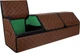 Сумка-органайзер в багажник EVAtech ECO MultiOpen XXL 30x30x90 см Коричнева з коричневою ниткою (EHECMXXLZZBG) - зображення 4