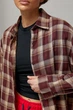 Классическая клетчатая рубашка свободного фасона Lurex Бордовый One Size (93560) - изображение 4