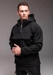 Мужская куртка - анорак Softshell демисезонная черная M 2268 - изображение 2