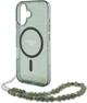 Etui Guess IML Glitter With Pearl Strap MagSafe do Apple iPhone 16 Zielone (3666339298401) - obraz 2