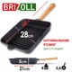 Сковорода Brizoll Optima чавунна квадратна Гриль з ручкою 280х280х50 мм (O282850G-P) - зображення 3