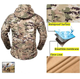 Костюм мультикам розмір XXXL утеплений Shark Skin Soft Shell Multicam з водовідштовхувальним ефектом - зображення 6