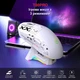 Безшумна Бездротова (2.4G, Bluetooth) HXSJ T90 Pro Біла Ігрова Мишка, 12000 DPI, Док-станція, RGB підсвітка та 650 mAh акумулятор - зображення 2