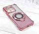 Чехол Luxury Case для Xiaomi Redmi 13 бампер с кольцом подставкой блестящий розовый - изображение 2