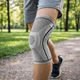 Бандаж на коленный сустав BD AB066. XXL/44-46см. Полужесткий. Ребра жесткости. Кольцо-Фиксатор. Черно-Серый. Бандаж колена. Ортез колена. Наколенник ортопедический - изображение 8