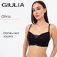 Бюстгальтер без кісточок з напівм'якою чашкою Giulia Olivia 1542/21 75A Black, гладкий з мереживом, комфортна жіноча білизна - зображення 1