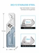 Мультитул Xiaomi NexTool Light Wrench W2 NE20293 універсальний EDC мультиінструмент 18 функцій з розвідним гайковим ключем плоскогубцями кусачками ножем напилком викрутками з набором біт у чохлі нержавіюча сталь, Blue - зображення 7