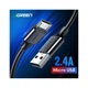 Дата кабель USB 2.0 AM to Micro 5P 3.0m 2A US289 black Ugreen (60827) - зображення 2
