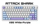 Клавиатура Attack Shark X85 White-Blue-Purple Беcпроводная Игровая Механичиская. 2.4G/Bluetooth/Кабель. Батарея 5000mAh. 75% White Jade Switch - изображение 1