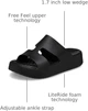 Жіночі шльопанці чорні платформа Crocs Getaway Platform H-Strap black (39-40, чорний) - зображення 7