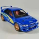 Колекційна модель Subaru Impreza WRX STI 1:32 синя металева машинка світло звук інерція відкривні елементи - зображення 4